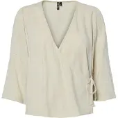 Pieces Pia Wrap 3/4-ermet Skjorte