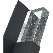 LUCANDE utendørs LED-vegglampe Velune, antrasitt/klar, 46 cm, CCT