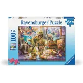 Ravensburger Puslespill - 100 Brikker - Dino Leker kommer til Li - - OneSize - Puslespill