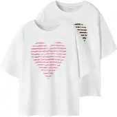 Name it T-skjorte - 2-pack - NkfFahiraz - Bright White/Zebra Hea - - 7-8 år (122-128) - T-skjorte