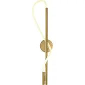 Maytoni LED-vegglampe Tau, gullfarget, metall, høyde 84 cm