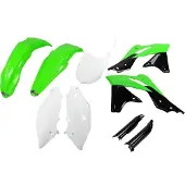 Ufo Kawasaki Kxf 250 2013-2016 Kakit221f-999a Fork Protectors & Plastsett