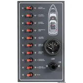 Osculati Vanntett Elektrisk Kontrollpanel Med 10 Automatsikringer 270x160 Mm