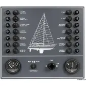 Osculati Elektrisk Kontrollpanel Med 14 Brytere For Seilbåt 327x285 Mm 15a