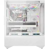 Darkflash DY460 PC-kabinett (hvit) + 4 ARGB-vifter