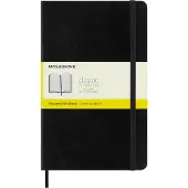 Moleskine Classic Large - Notisbok - 130 x 210 mm - 96 ark / 192 sider - elfenbenspapir - rutet - svart