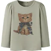 Name it Genser - NmfBoloras - Shadow m. Katt - - 4 år (104) - Genser