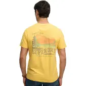 Superdry for man. M1012358A Outdoor T-shirt yellow (L), Casual, Cotton, Short sleeve