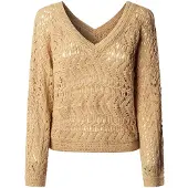 Pepe Jeans for woman. PL7000113 Kiana beige jumper (S), Casual, Acrylic