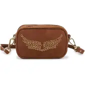 Zadig & Voltaire for girl. X60614 Brown suede effect shoulder bag (OSFA), Casual, Polyester, children's fashion