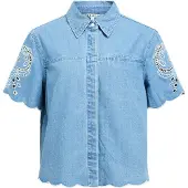 Object Brodert Denimskjorte