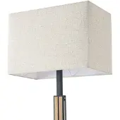 Quitani LED-gulvlampe Lisene, eik/svart/natur 162 cm, dimbar