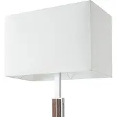 Quitani LED-gulvlampe Lisene, valnøtt/sølv/natur 162 cm, dimbar