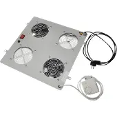 Digitus DN-19 FAN-2 - Systemviftebrett - med 2 kjølevifter, termostat - svart, RAL 9005 - 19