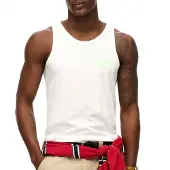 Superdry Contrast Script Ermeløs T-skjorte