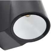 LINDBY utendørs LED-vegglampe Illuvia, matt svart, IP54