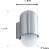 LINDBY utendørs vegglampe Pilva, aluminium, metall, IP44, E27