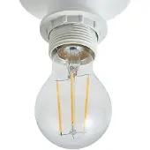 LINDBY Helin taklampe, hvit, stoff, Ø 35 cm