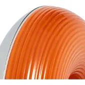 LINDBY LED-bord-/vegglampe Fjora, oransje/krom, Ø30cm, dimbar.