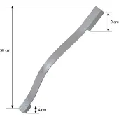 LINDBY LED-vegglampe Alvon, sølv, høyde 50 cm, metall