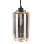 LUCANDE pendellampe Sterzy, 105 cm lang, grå, glass, 4-lys.