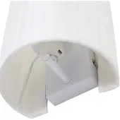 LINDBY vegglampe Virelle, hvit, tekstil, E27