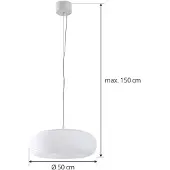 LUCANDE Smart LED pendellampe Bolti, hvit, RGBW, CCT, Tuya