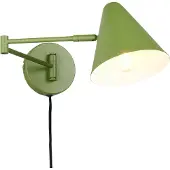 TRIO Vegglampe Cosima, grønn, utstikk 54 cm, metall