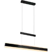 TRIO LED-hengelampe Arcola svart, lengde 152 cm berøringsdimmer, CCT