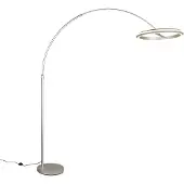 TRIO LED-gulvlampe Amador, nikkelfarget, høyde 205 cm Metall