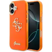GUESS iPhone 17 IML 4G Script Metal Logo-deksel - Oransje