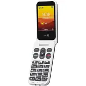 Doro Leva L30 4G, klappetelefon med store taster, grafitt-hvit