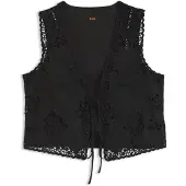 BOSS for woman. 50556743 Black embroidered waistcoat (34), Casual