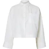 Selected Astha Cropped Boxy Skjorte Med Lange Ermer