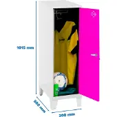 Simonlocker Montadas Dism.single Mini+pies Skap 1015x300x500 Mm