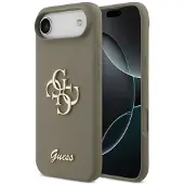 GUESS Silikon Big 4G Script-etui for iPhone Air - Brun