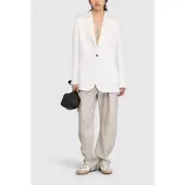 Semicouture for woman. S6SM06 White Ebony blazer (42), Casual, Viscose