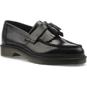Dr. Martens unisex. 14573001 Black Adrian Leather Tassel Loafers (44), Flat, None, Casual