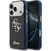 GUESS iPhone 17 Pro IML 4G Script Metal Logo-deksel - blått