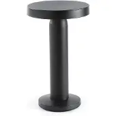 Faro Solar-LED-bordlampe Cairo, svart, plast, IP44, 21 cm