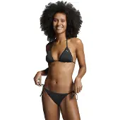 Puma Swim Women's Triangle Bikini Top, Clothing, Black, XS