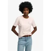 Superdry for woman. W1011853C Luxe pink T-shirt (XS), Casual, Cotton, Short sleeve