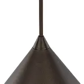 TK Lighting Hengelampe Cono, 1 lyskilde, Ø 50 cm, brun, E27
