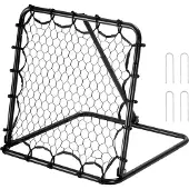 Vevor Fotball Rebounder Rebound Nett, Kickback 34"x34", Bærbare fotballtreningsgaver, Fullt justerbare vinkler, Målnett, Hjelpemidler og utstyr for barn, tenåringer og alle aldre, Enkel oppsett og per