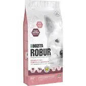 Bozita Robur 7,5 kg / 12 kg + 2 x 70 g Meaty Bites med reinsdyr og and på kjøpet! - 12 kg Sensitive Single Protein Laks & Ris