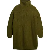 Superdry Chunky Rib Lang Ermet Midi-kjole
