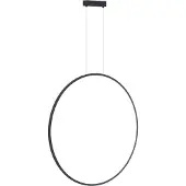 Milagro Lighting LED-hengelampe Saturno vertikal, svart, Ø 80 cm, metall