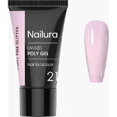 Nailura Poly Gel 30 g - 21 Light Pink Glitter