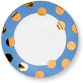 Pip studio Set/2 Plates Dot Blue 23cm