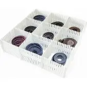 Triton organizer til skuff, tilpasset, 4 stk 10x40 cm